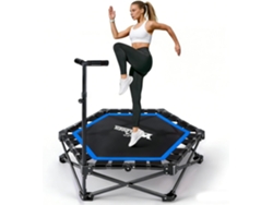 Cama elástica plegable de interior Nettlife - Mini cama elástica con asa ajustable - Capacidad de carga de 150 kg - Ø 89 cm