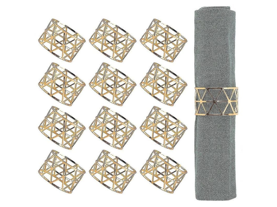 2026-anillos Para Servilletas, 12 Piezas Oro, Portaservilletas Para Mesa De Comedor Xud