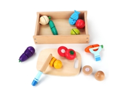 Juguete De Madera Para Simular La Cocina, Con Frutas Y Verduras, Para Niños De 3 Años En Adelante.