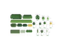 70 Piezas De Monstera Artificial Diy, Planta De Hojas Falsas Decorativa Para Jardín Y Playa, Duradera Y Reutilizable.