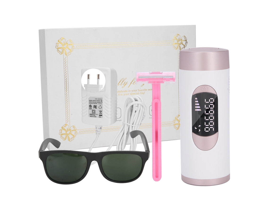 Máquina De Depilación Láser Painless Depilador Corporal Completo 5 Niveles Herramienta Eliminadora De Pelo 110-240v Plug Blanco