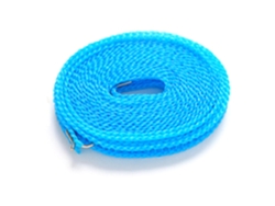 Cuerda de secado cortavientos de 8 m, resistente a la carga, de nailon, no perforante, para interior/exterior, azul.