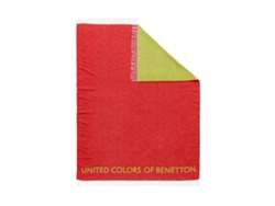 Manta BENETTON (37.00 x 37.00 x 7.00 cm - Algodón - Blanco)