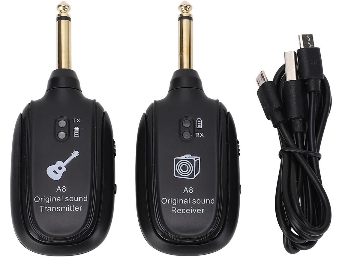 Conjunto transmisor/receptor de guitarra con tecnología UHF de 730 MHz compatible con SFUSHOS
