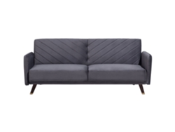 Sofá cama BELIANI Senja de Terciopelo Gris 200x95x87
