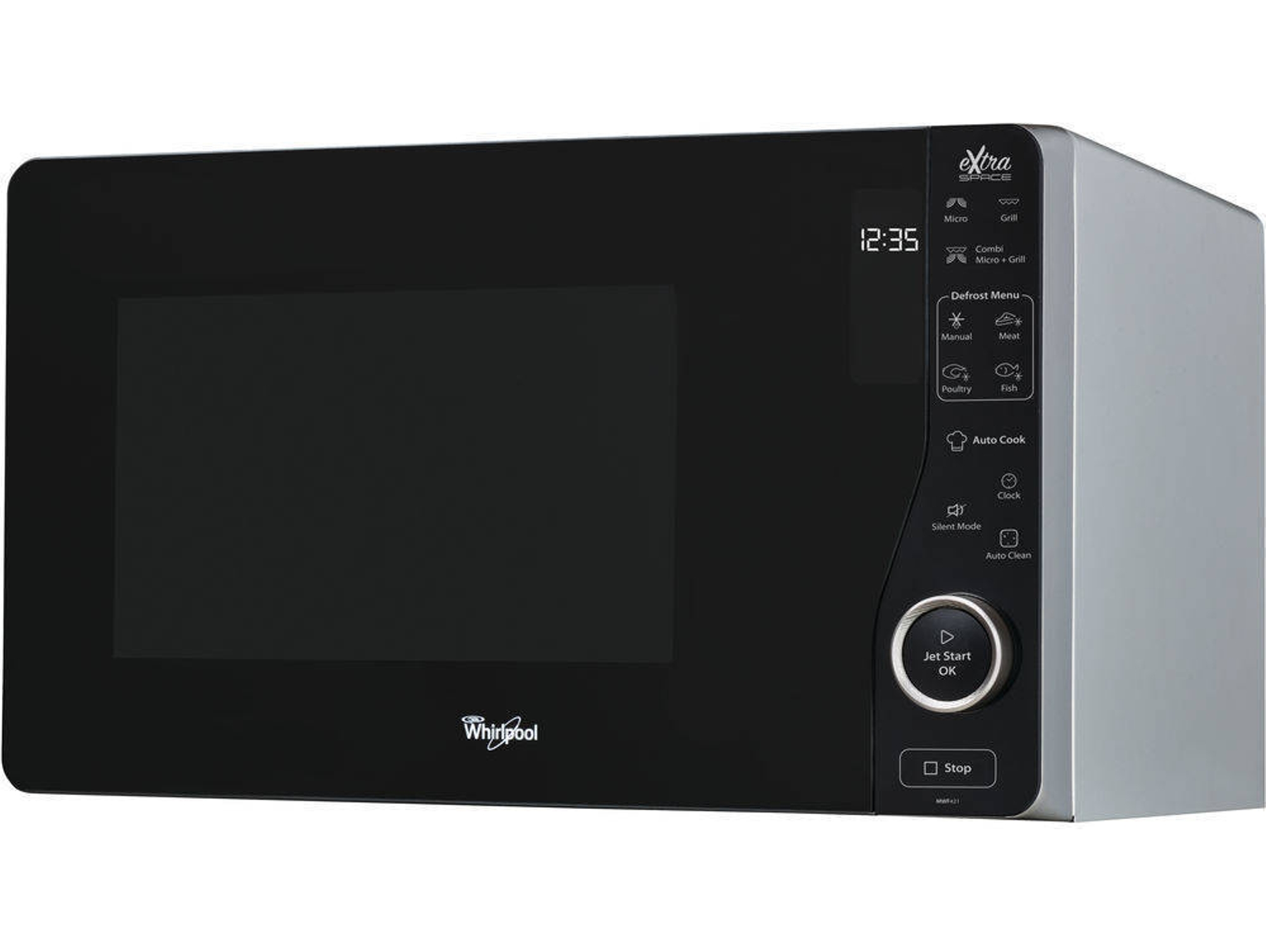 Microondas WHIRLPOOL MWF 427 SL (25 L - Com Grill - Inox)