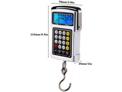 JILLIOPER Báscula Electrónica Digital Portátil 7 en 1 con Pantalla LCD Retroiluminada para Pesca y Pesaje de Peces