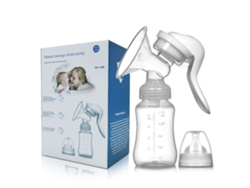 Extractor De Leche Manual, De Silicona, Libre De Bpa, Con Succión Ajustable Y Mango Ergonómico, Blanco.