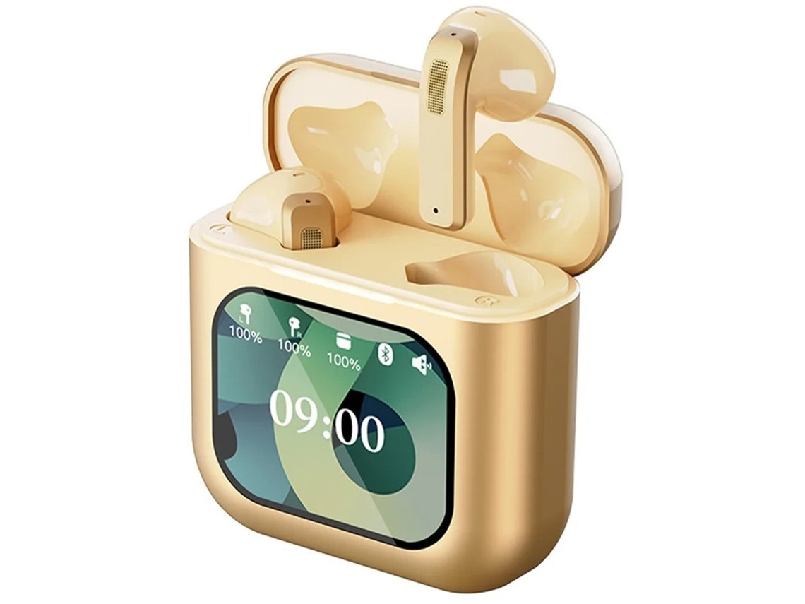 Auriculares Sem Fio Touch Screen Toque Inteligente Yizhood Tecido Bluetooth Dorado