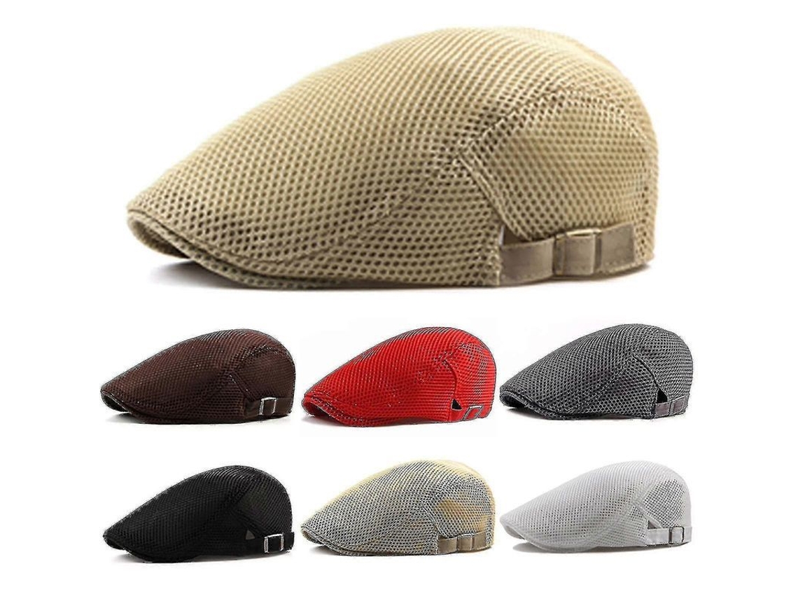 2026-gorra Plana De Malla Para Hombres Transpirable Béisbol Golf Conductor Casual Talla 55-60cm