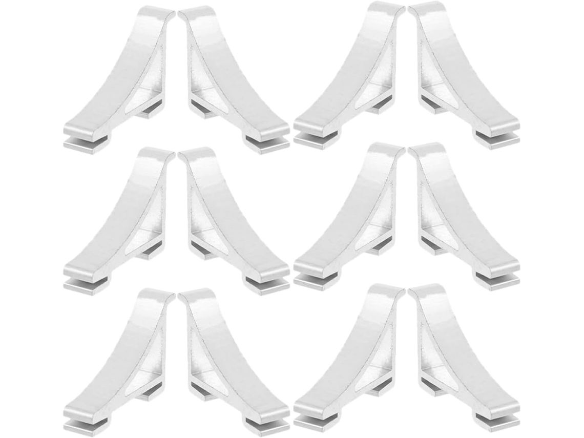 12 Clips Metálicos Para Ganchos De Soporte De Estantes De Congelador Compatibles