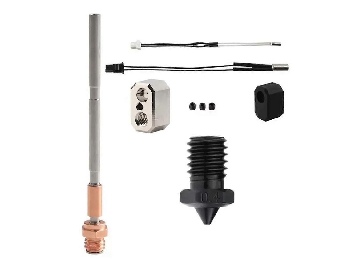 Kit de extrusor hotend GOKOCO, 0,4 mm, acero endurecido, con boquilla de 3 orificios.