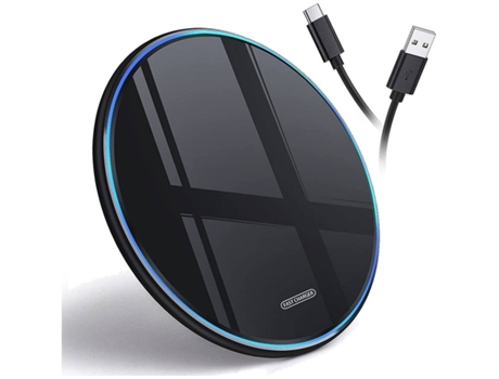 Cargador Sem Qi Fast Wireless Charging Pad Ultra para Samsung Galaxy S21 S/S21+ YIZHOOD Negro