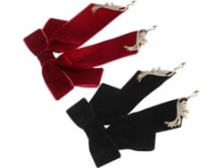 Conjunto De 2 Broches Vintage Com Laço Pré-amarrado, Em Liga Metálica, Para Homens E Mulheres.