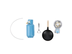 Juego De Estufa De Gas En Miniatura Con Sartén Y Espátula Para Casa De Muñecas 1/12