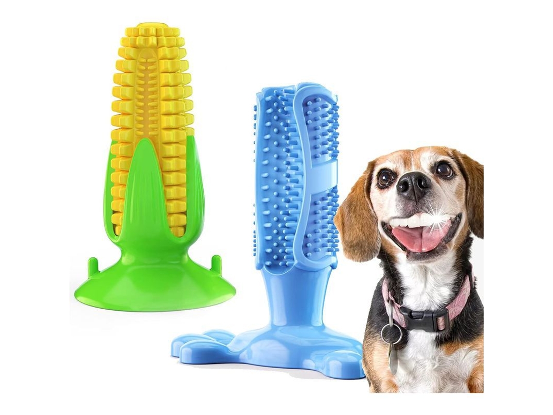 2026-Chew Toy Escova Dental Para Cães TPR Safe Limpeza Oral 2 Peças