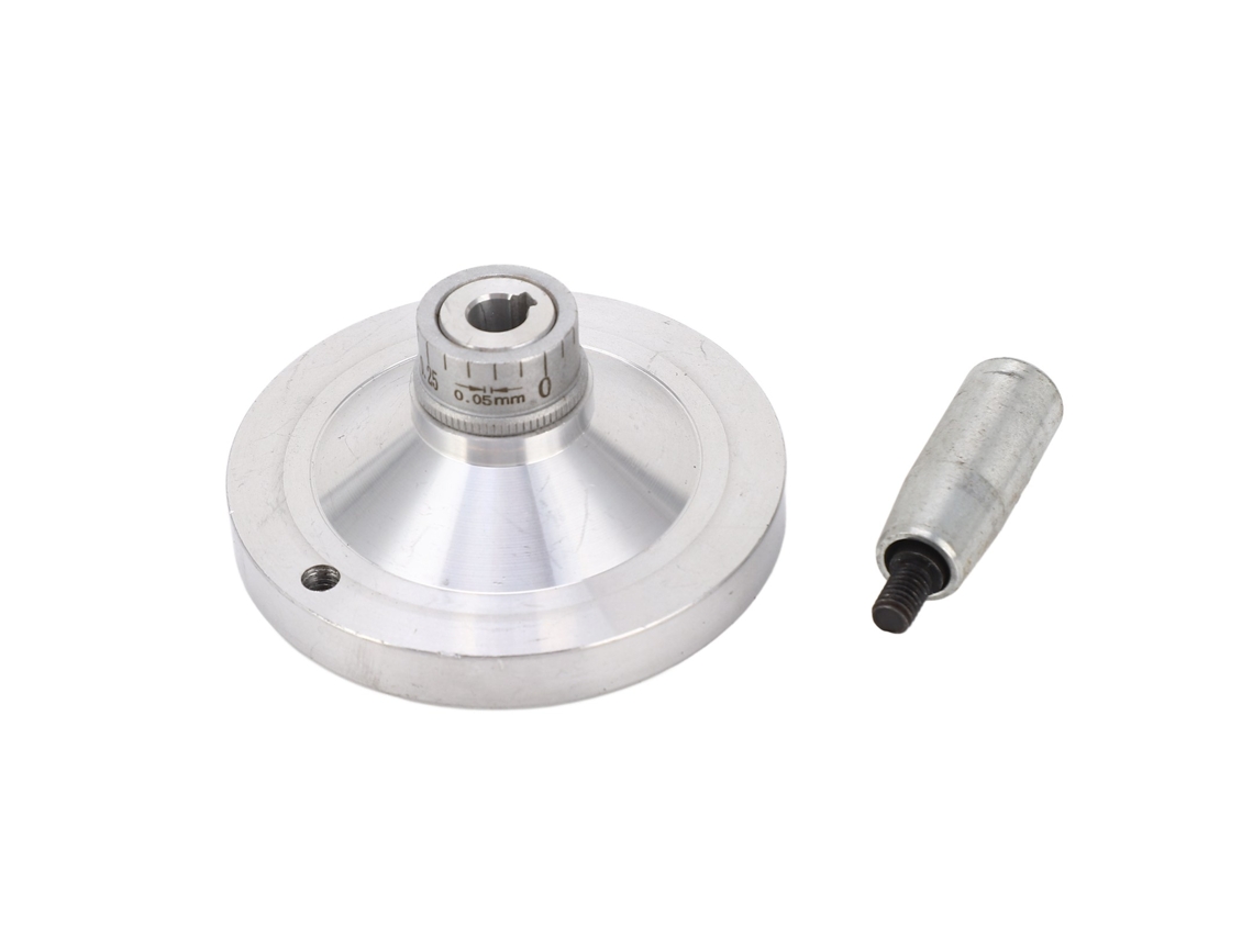 Manivela De Aluminio Con Escala De 0-1 Mm, 80 Mm De Diámetro, Con Vástago Para Mini Machos De Roscar 210 8x16 220x400 220x600 220x750