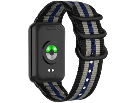Pulseira de Nylon para Xiaomi Mi Band 8 Pro Negro Azul