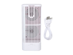 Ventilador De Mesa Con Luz Nocturna Ajustable, Silencioso, Multifuncional, Ahorra Espacio, Conectar Y Usar.