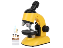 Microscopio Infantil 40x-1200x Con Cabezal Giratorio De 360°, Juguete Educativo Para Principiantes, Amarillo