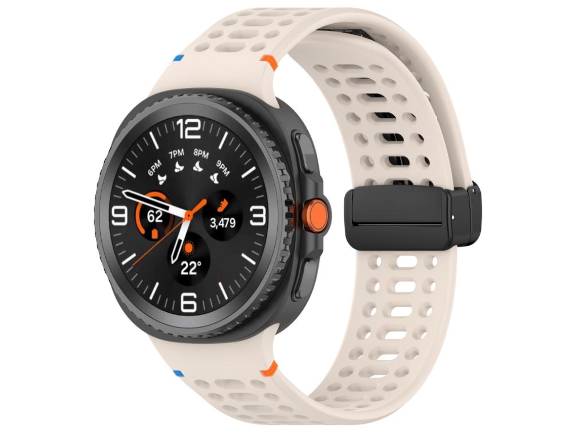 Correa de silicona negra con hebilla magnética para Samsung Galaxy Watch 8 / 8 Classic SFWINL