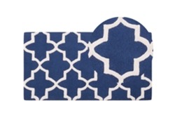 Alfombra de pelo corto BELIANI Silvan de Lana Azul 80x150