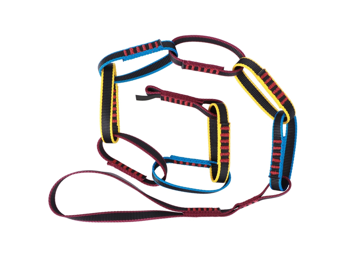 Cuerda De Escalada Con Anillas De Nailon Para Equipos De Escalada Al Aire Libre Con Tensión De 22 Kn, 140 Cm.