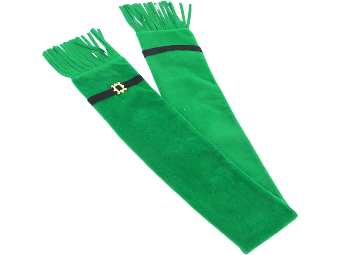 Cachecol Decorativo Verde Irlandês Para O Dia De São Patrício - Acessório Quente E Confortável Para As Festas De Fim De Ano.