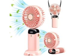 Ventilador Portátil De Cuello Ajustable 90° 5 Velocidades 3000mah Para Viaje Oficina Hogar