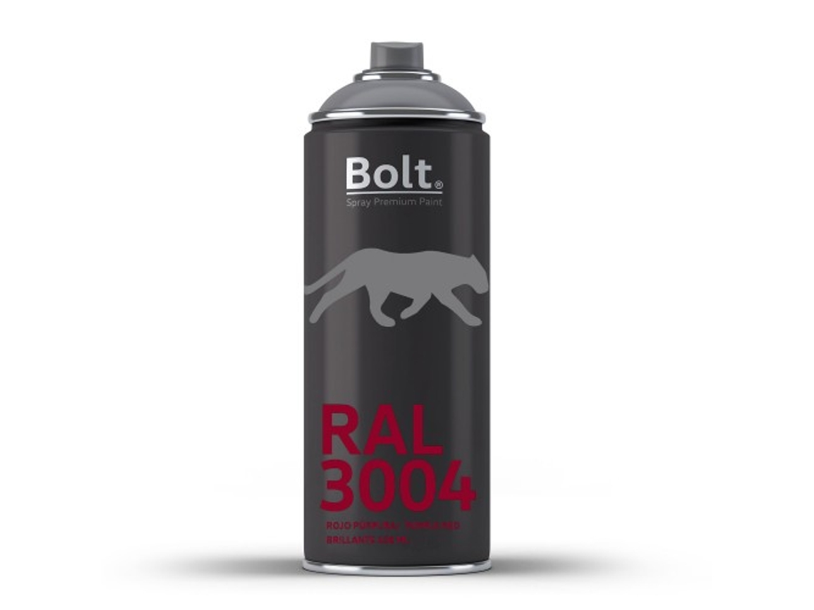 Spray Bolt Premium Acrilico Brillante Ral 400 Ml (Ral 3004 Rojo Purpura)