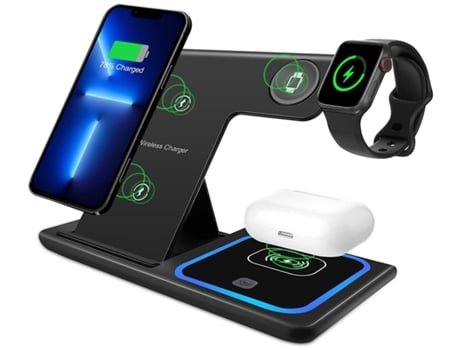 Estación de Carga Sem para iPhone XR/SE/13/12/XS/8 Plus/11 YIZHOOD Seda Negro