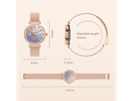 Smartwatch 1,27 pulgadas Llamada Bluetooth Más de 100 modos deportivos Monitoreo de salud - Oro rosa BISBISOUS