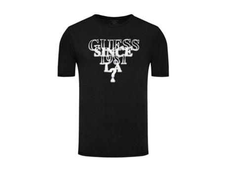 T-shirt GUESS JEANS Algodón Hombre (Negro - XL)