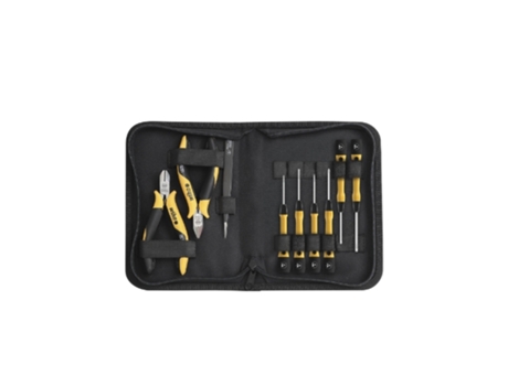 WIHA Juego de herramientas ESD con alicates, destornilladores, pinzas, de 10 unid. incl. funda para herramientas (43994)