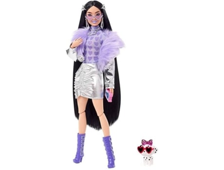 BARBIE Barbie Extra Chaqueta Con Pelo Y Botas Moradas (Edad MÁÂÁÂÁÂÁ nima: 3 AÁÂÁÂÁÂÁ±os)