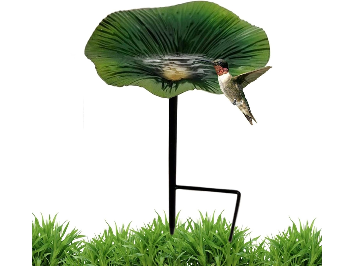 Bebedero Para Pájaros, Comedero Con Forma De Flor Y Decoración De Jardín, Estación De Baño Para Pájaros Al Aire Libre