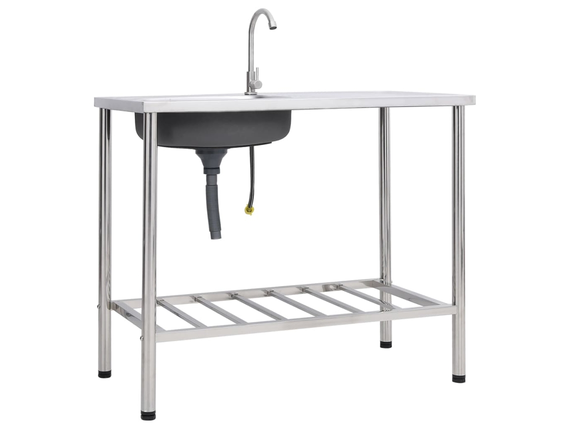 Lavavajillas individual de camping DKD HOME DECOR con grifo de acero inoxidable