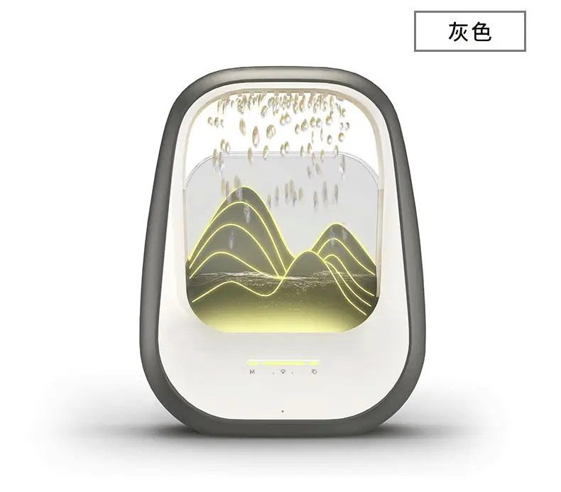 Altavoz Bluetooth Inteligente Para Dormir (gris) Con Ruido Blanco Y Humidificador, Diseño Mountain View.