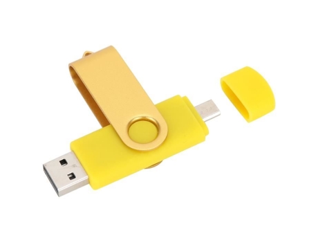 HURRISE U Disk USB Flash Drive Otg U Disk Memory Stick Pen Drive Data Storage Micro USB Yellow Cw10040 8Gb
