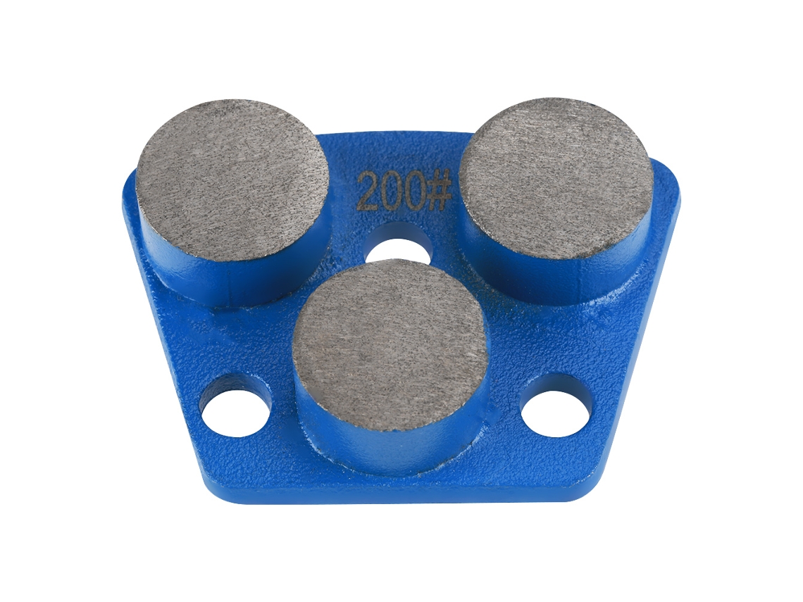 Disco de desbaste diamantado trapezoidal para misturador de areia 200 (3 furos, 3 dentes redondos)