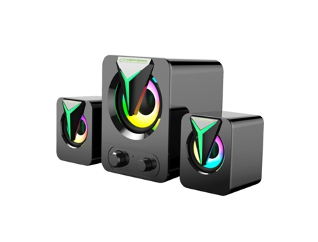 ESPERANZA Altavoz Usb 2.1 con Led Rgb en Colores Arco Iris
