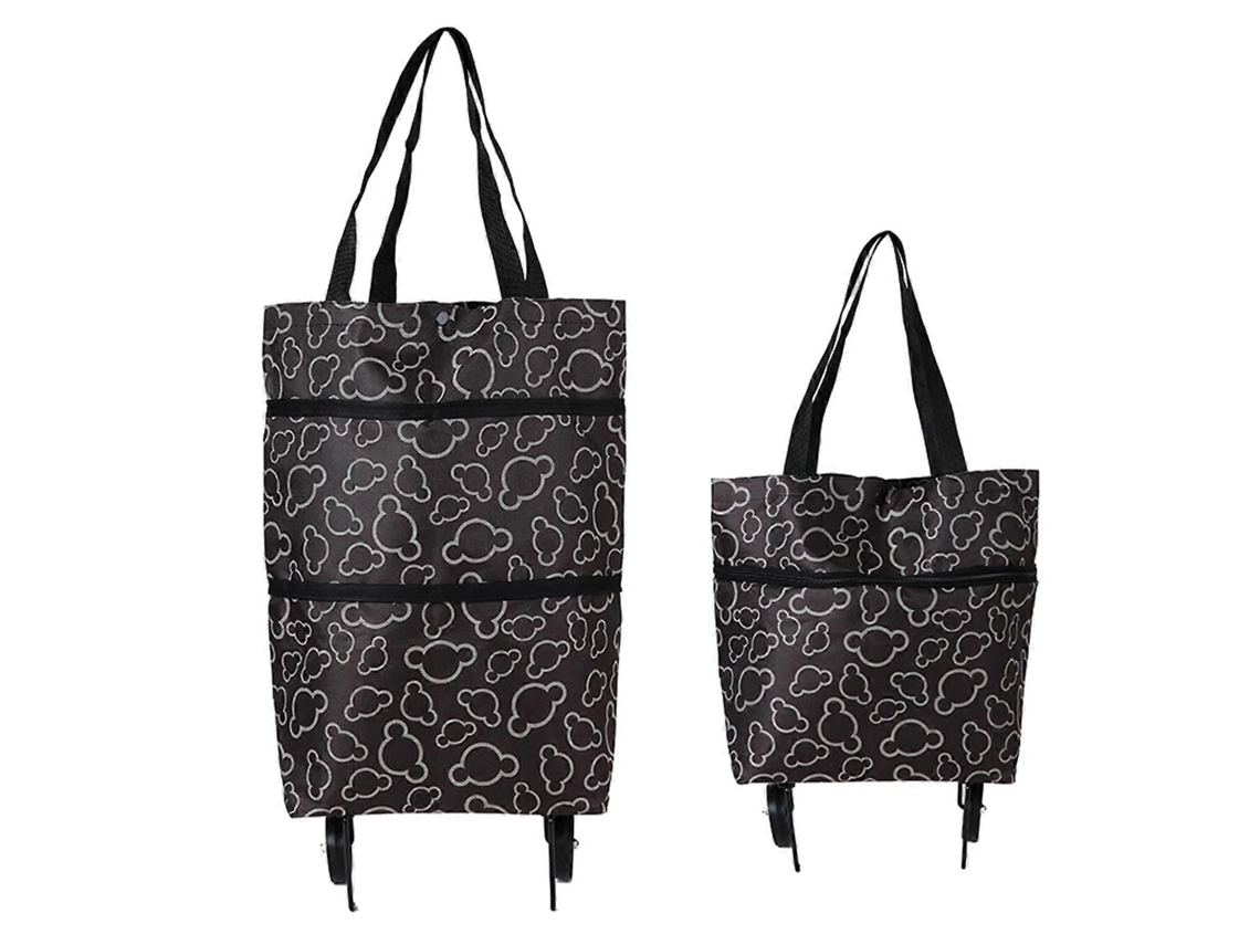 ¡Liquidación! Carrito de compras portátil con asas para tirar y transportar compras grandes. GOKOCO
