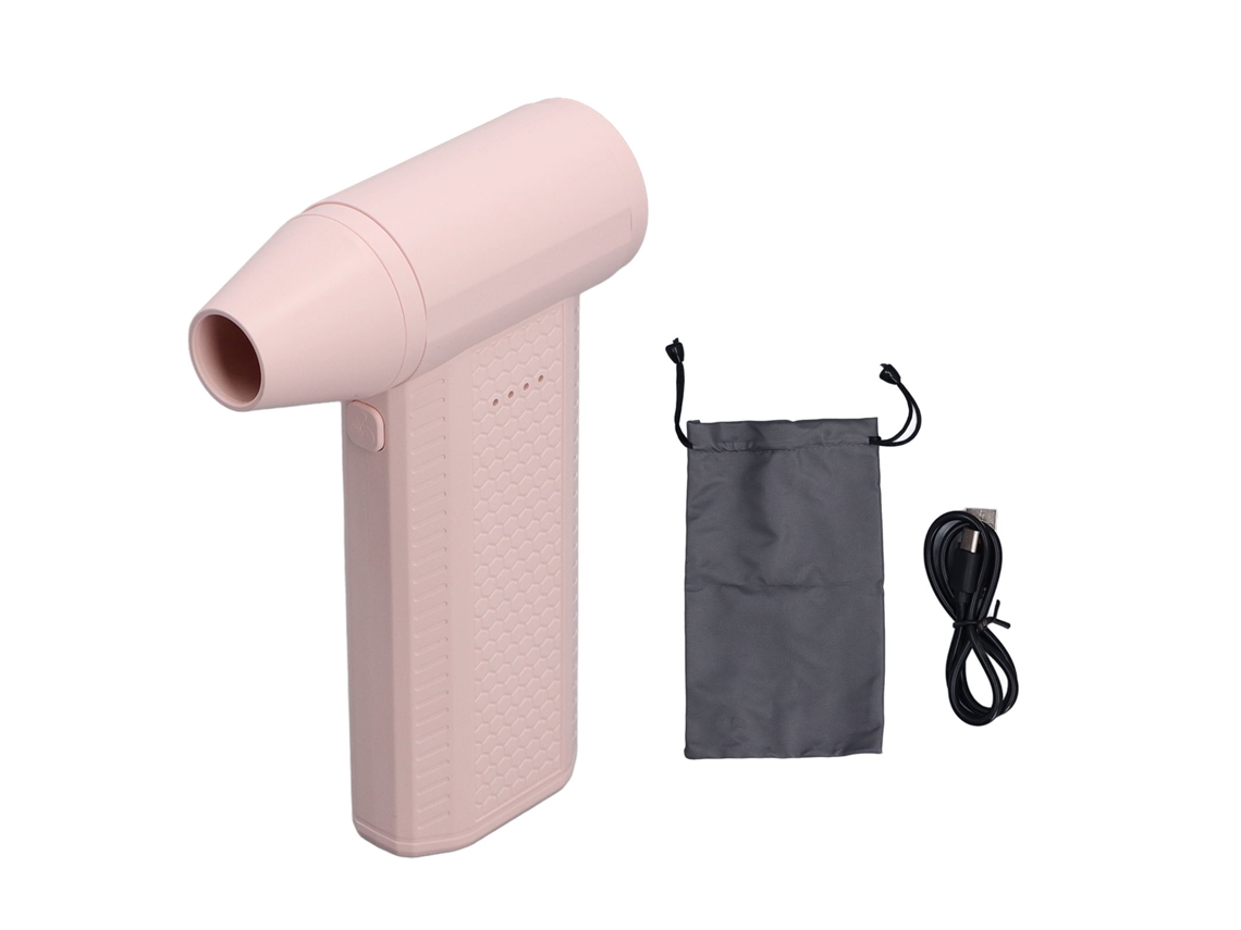 Soplador eléctrico de polvo en seco, 4 velocidades de viento, 130000 rpm, 180 W, color rosa