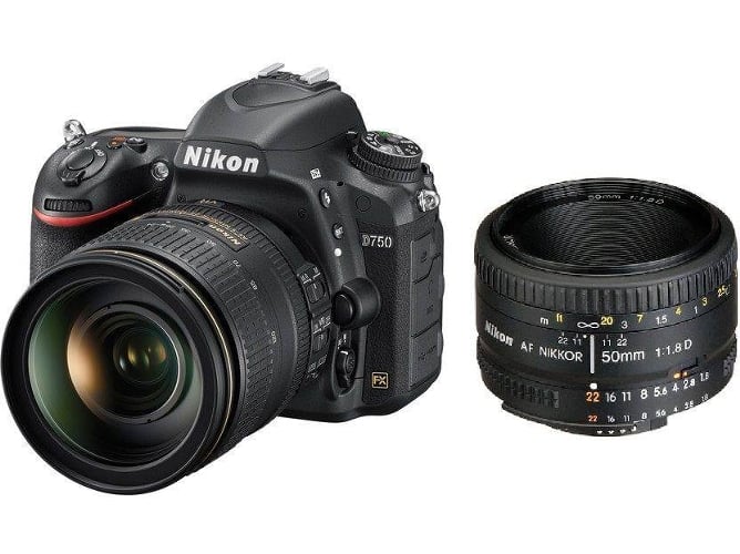 Kit Cámara Réflex NIKON D750 AF-S 24-120mm F4G ED VR + AF 50mm F1.8D