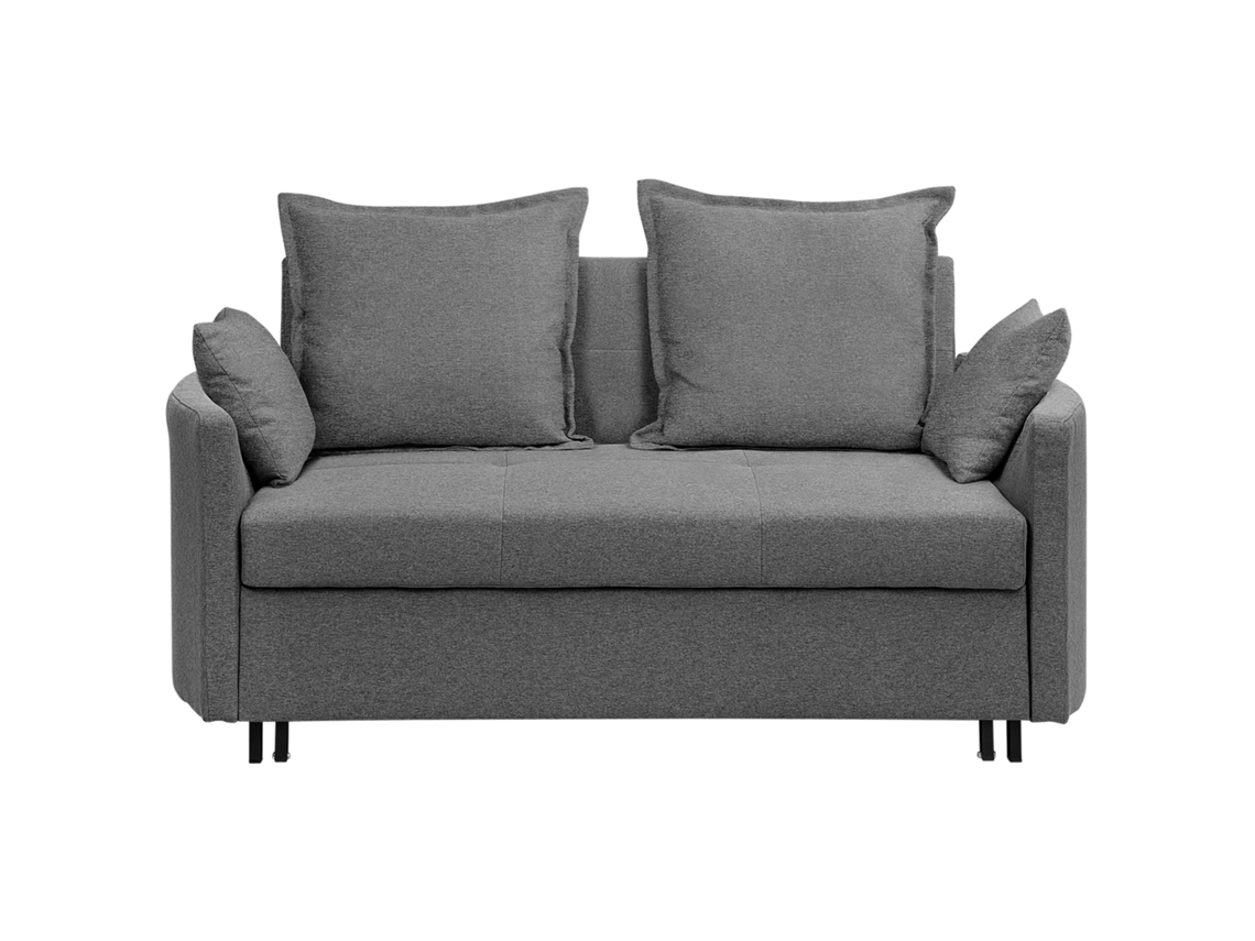 Sofá cama BELIANI Hovin de Poliéster Gris 166x92x84