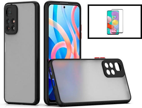 Kit Carcasa Trasera Protección Cámara + Protector de Pantalla Xiaomi Redmi Note 11T 5G GIFT4ME Negro