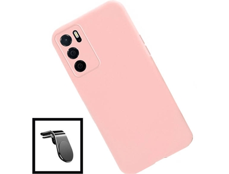 Kit Carcasa + Protector de Pantalla + Soporte Oppo A54s PHONECARE Silicona Liquida