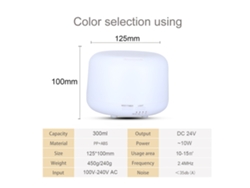 Humidificador De Aromas De 300 Ml Con Luz Led, Silencioso, Con Mando A Distancia Para El Hogar, La Oficina Y El Coche.