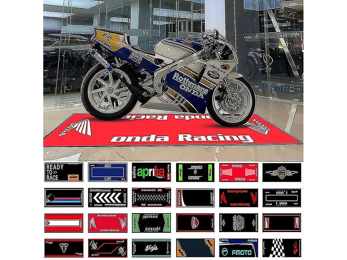 50X160Cm; A11 Estera de exhibición de motocicleta Alfombra antideslizante  Racing Moto Alfombras para Honda Kawasaki Yamaha Bmw Suzuki Piso Decoración  del hogar Esteras
