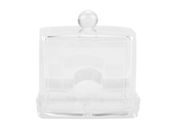 Soporte De Acrílico Transparente Para Bastoncillos De Algodón, Caja De Almacenamiento De Maquillaje, Diseño Compacto Y Portátil.